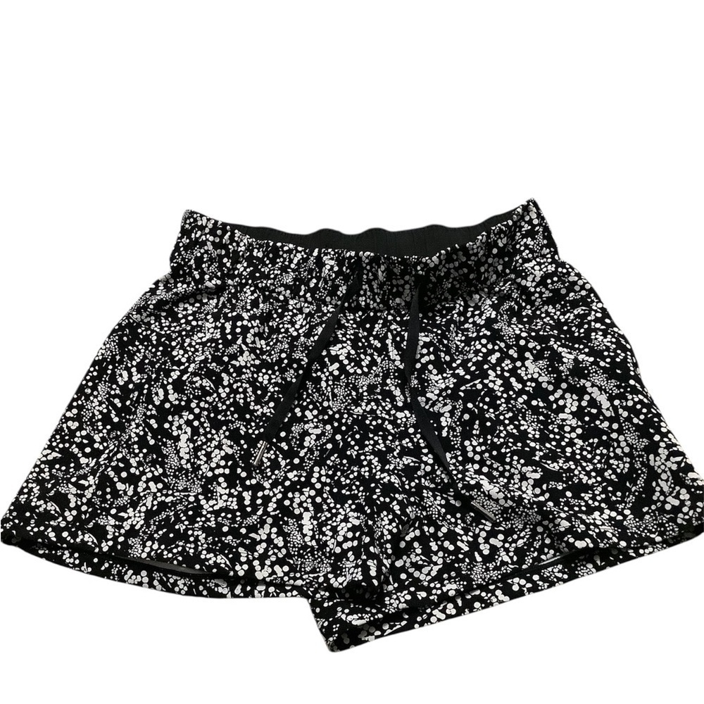 lululemon athletica Black and White Patterned Athletic Shorts